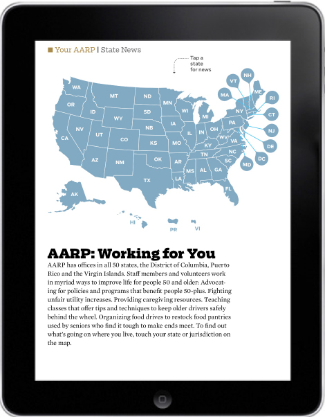 AARP Bulletin, State News landing page, July-August 2013
