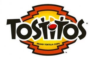 Tostitos: The 2nd and 3rd "T's" are two people sharing (or fighting over) a  tortilla and a bowl of salsa.