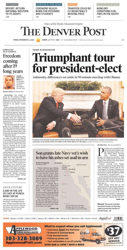 The Denver Post, Nov. 11, 2016