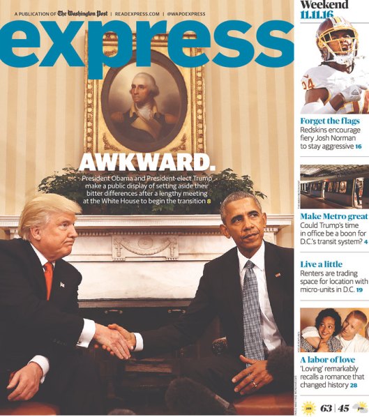 Express, published by The Washington Post, Nov. 11, 2016
