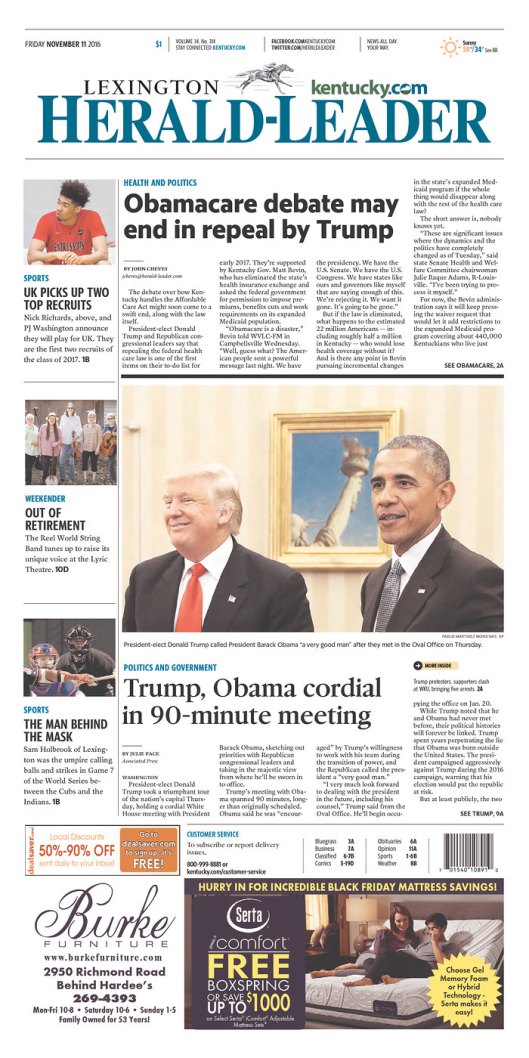 Lexington Herald-Leader, Nov. 11, 2016