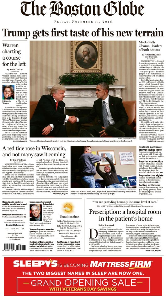 The Boston Globe, Nov. 11, 2016