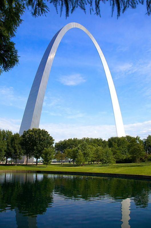 Gateway Arch, St. Louis, Missouri. The steel arch was built in 1963.